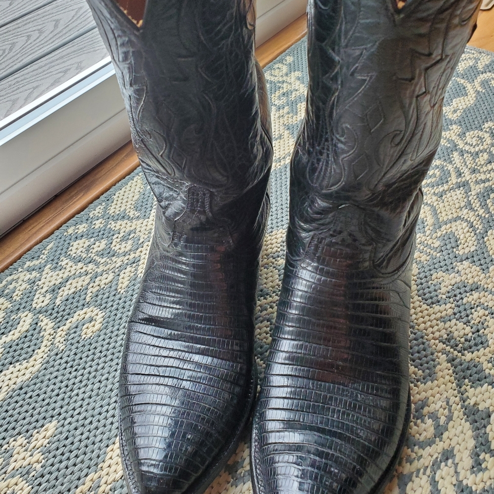 Lucchese Black Lizard Boots
